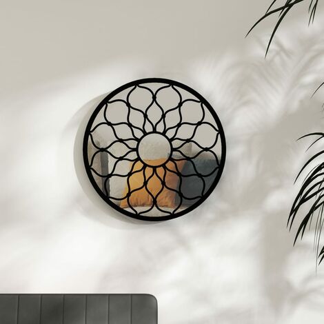Miroir Style baroque - Miroir décor Noir 40x3 cm Fer BV921310 - BonneVie