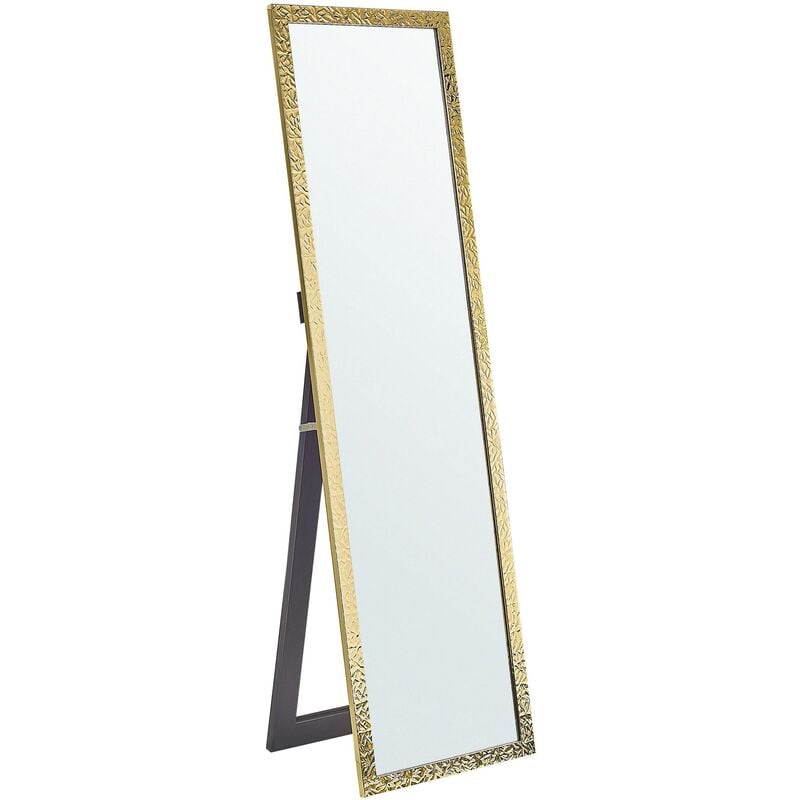 Miroir sur pied 40 x 140 cm doré BRECEY