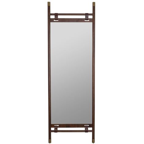 Miroir sur pied 59,5x3,5x180 cm en hêtre marron