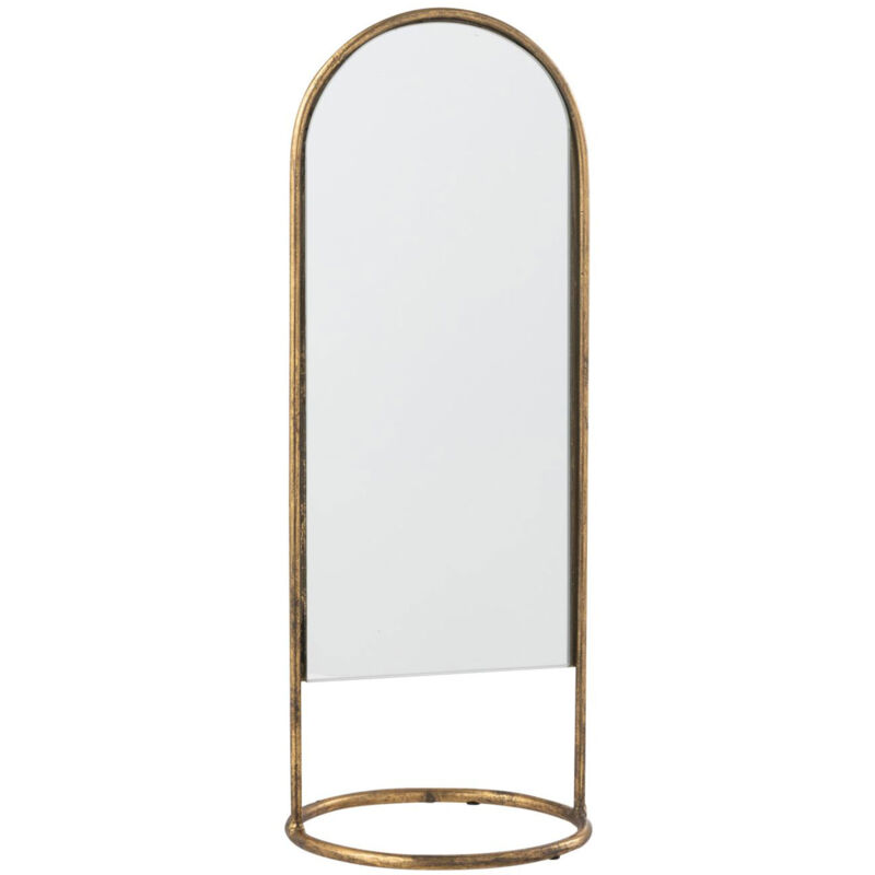M&s - Miroir sur pied à poser 16,5x16,5x45 cm en métal doré M&s - Miroir sur pied à poser 16,5x16,5x45 cm en métal doré