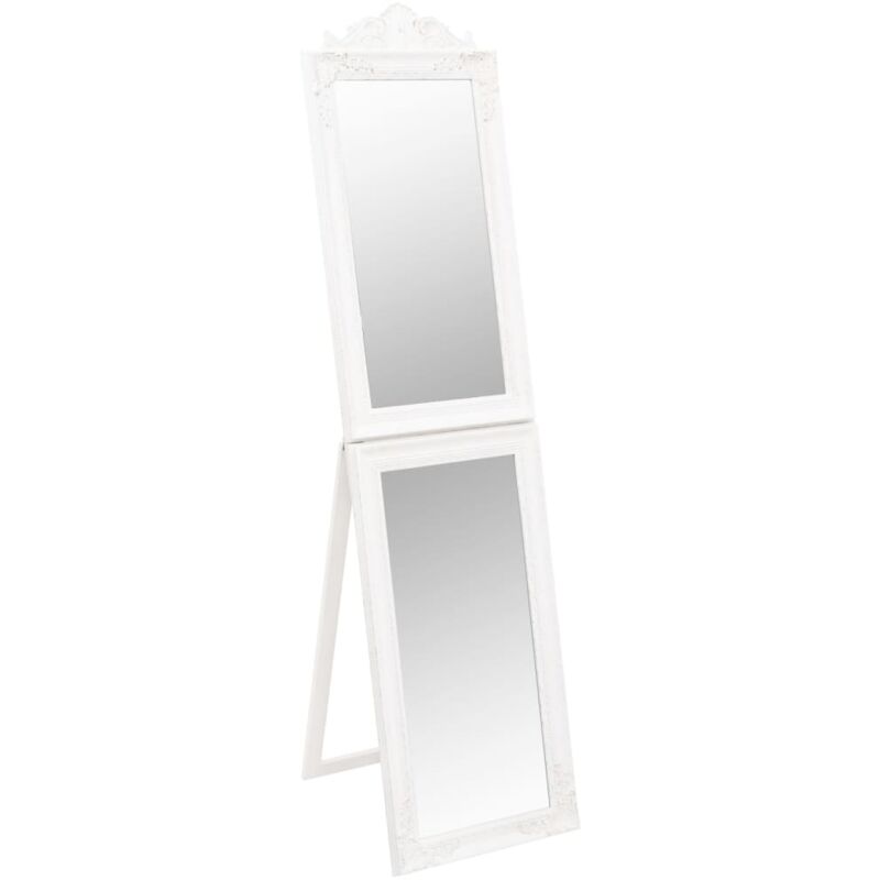 Miroir sur pied Blanc 45x180 cm Vidaxl