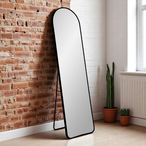 Miroir sur pied avec cadre noir 40x150 cm SEOUL