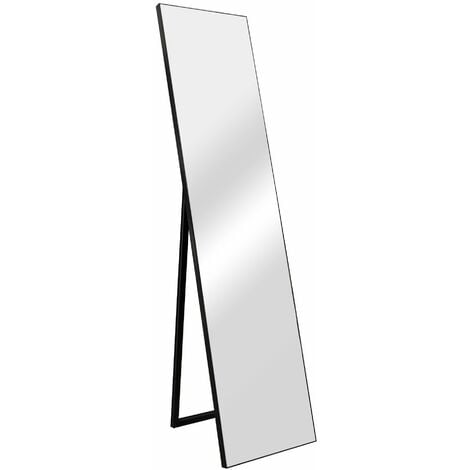 Miroir sur pied barletta psyché inclinable 150 x 35 cm noir