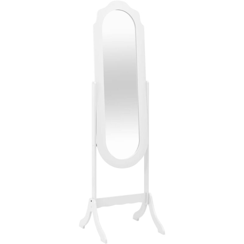 Vidaxl - Miroir sur pied blanc 45,5x47,5x160 cm bois d'ingénierie