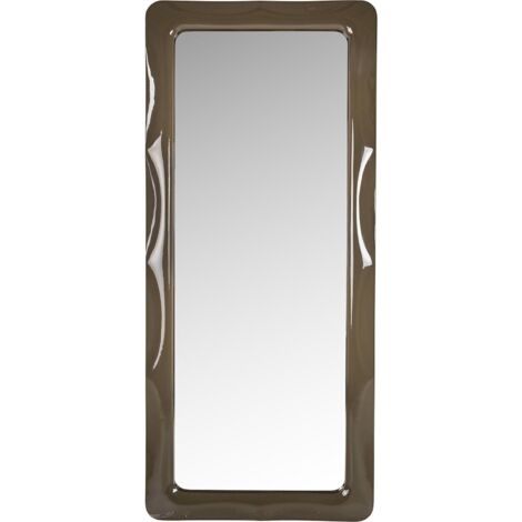 Miroir sur pied brun design contemporain élégant pour chambre - brun laqué élégant