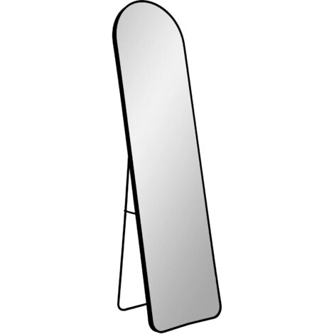 Miroir sur pied en aluminium MADRID – L 40 x H 150cm-Noir