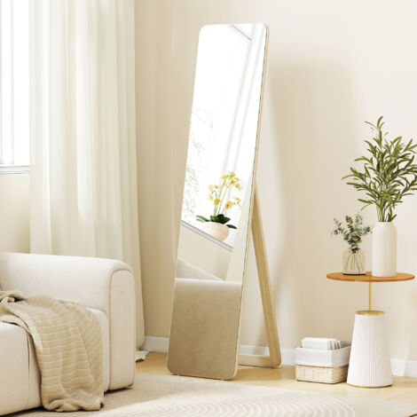 Miroir sur Pied et Mural rectangulaire dim. 37L x 43l x 156H cm bois naturel