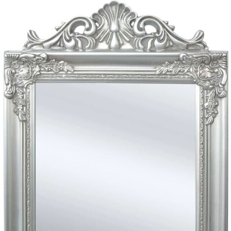 Miroir sur pied Luxueux, Miroir chambre, 160 x 40 cm Argenté OIB8586E