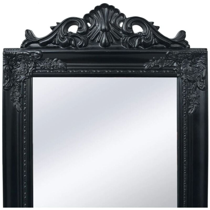 Bonnevie - Miroir sur pied Luxueux, Miroir chambre, 160 x 40 cm Noir OIB5456E - Noir