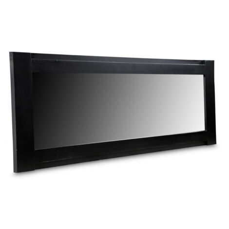Miroir sur pied noir en bois MDF 142x52cm – Design élégant pour intérieur – Idéal pour salons et chambres – Decoration D’Autrefois