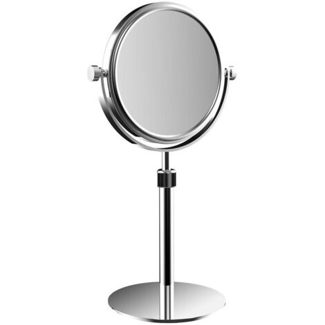 Miroir sur pied PURE rd d: 153.mm 3f réglable en hauteurer Ajustable chromé