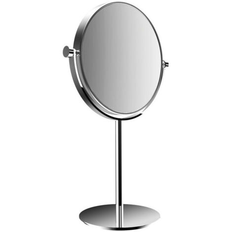Miroir sur pied PURE rond. d: 177.mm. 3-fois chromé