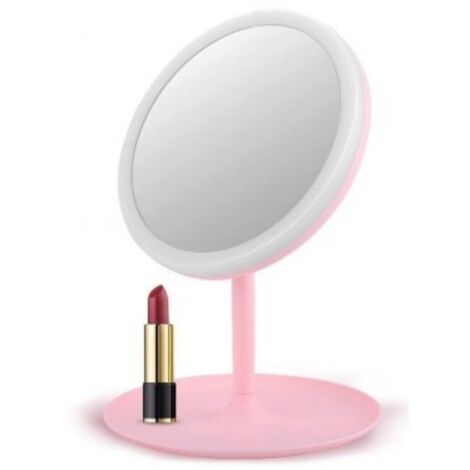 Miroir sur pied simple, rose, L4R