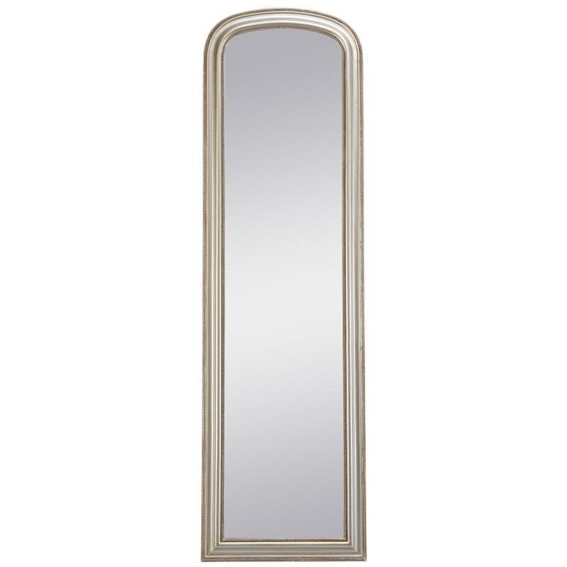 Vente-unique - Miroir sur pied style vintage en bois de paulownia - Champagne - L.50 x H.170 cm - teresa