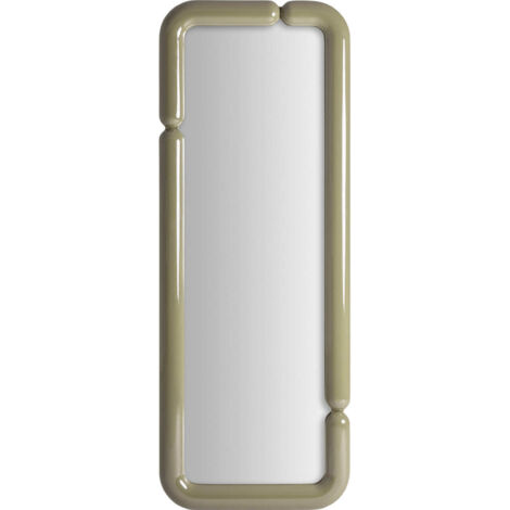 Miroir sur pied vert contemporain en bois mdf et verre élégant - Vert laqué bois naturel