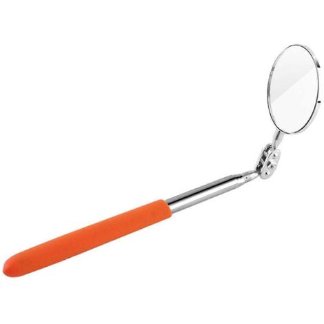 Miroir télescopique d'inspection pour voiture, outil de détection à lentille ronde, extensible 50x600mm avec poignée antidérapante.