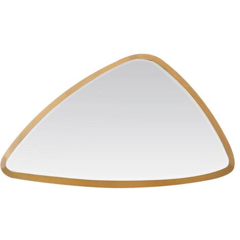 Miroir triangle arrondi doré 46x27x4cm