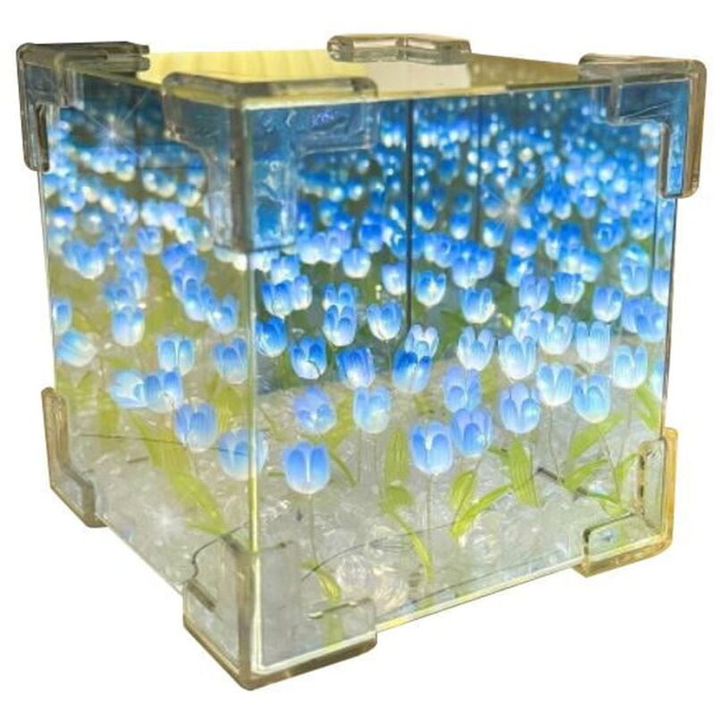 Miroir tulipe nuage fait main, petite veilleuse, cadeau pour fille, cœur ↑ Chambre