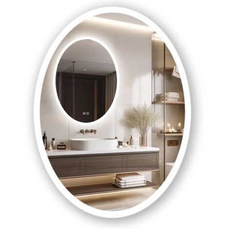 MIROIR TUTUMI LED WWA 60X80CM CHROME