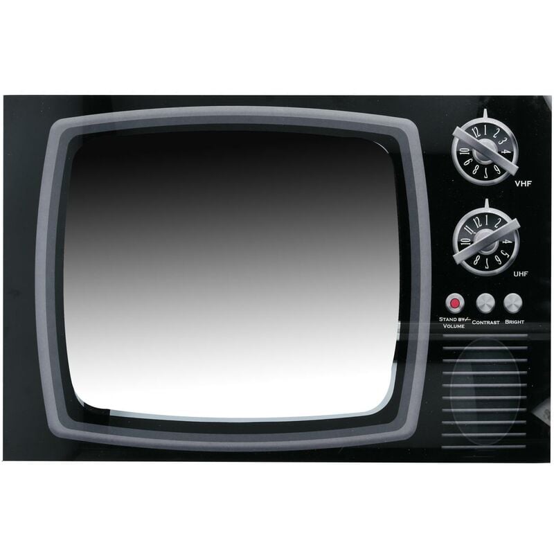 Miroir TV rectangulaire en verre noir cm60x40