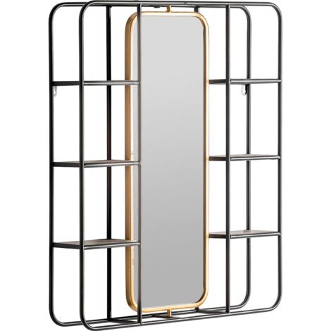 Miroir varese - Gris, doré