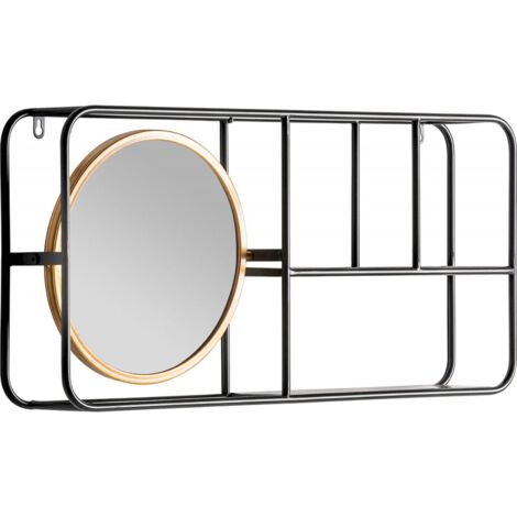 Miroir varese - Gris, doré