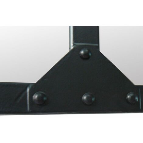 Miroir verrière atelier en métal rectangulaire noir 60 x 83 cm - Bricklane - Nero