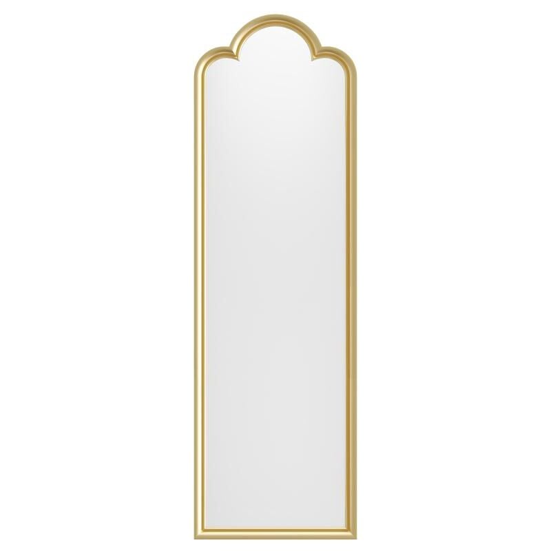 Vente-unique - Miroir vintage en bois de paulownia - l. 84.5 x h. 139 cm - Doré - meini