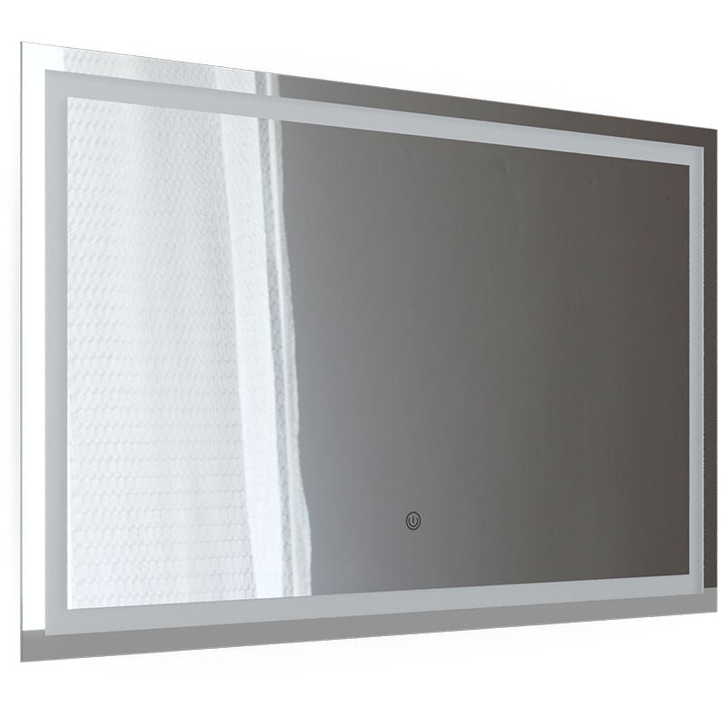 Vicco - Miroir mural Viola, Verre, 110 x 70 cm avec éclairage led