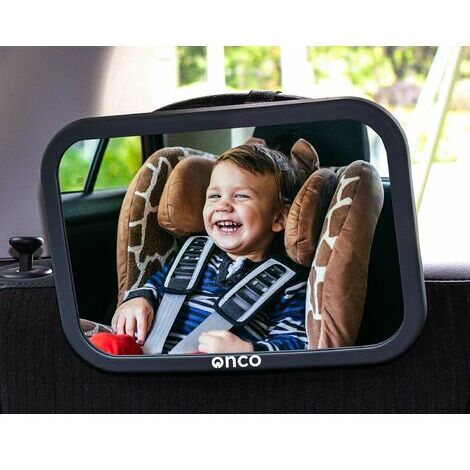 Miroir Voiture Bébé siège auto + 2 BONUS. Rétroviseur voiture bébé  intérieur + pare soleil + bébé a bord. Grand miroir routier, incassable  pour siège