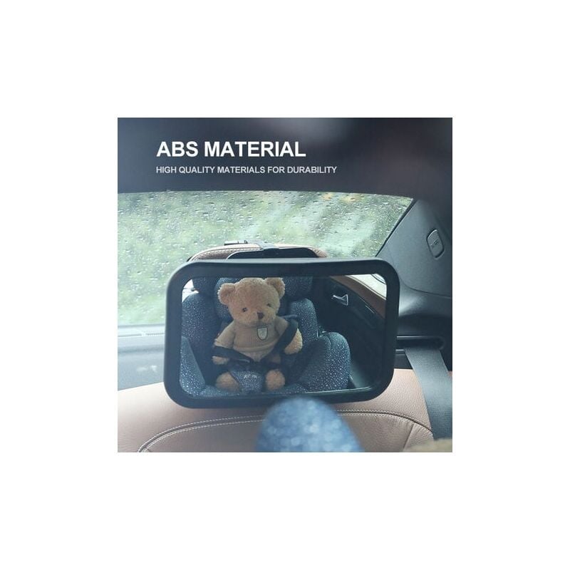 Miroir Voiture Bébé – Incassable pour Siège Arrière – Conduite Sécurisée en Surveillant Votre Enfant – Essentiel pour Jeunes Parents