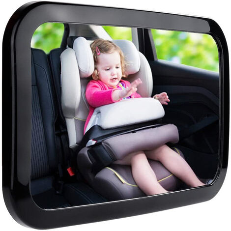 Retroviseur Voiture Bebe, Rotation à 360° Miroirs auto bébés, Type de Pince  à Ressort pour Une Installation Facile, Miroir en Verre, Miroir pour  Voiture pour Sécurité Sièges Arrière(12.9 6.5cm)
