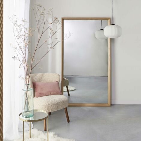 Miroir XXL en chêne rectangulaire 100x180cm