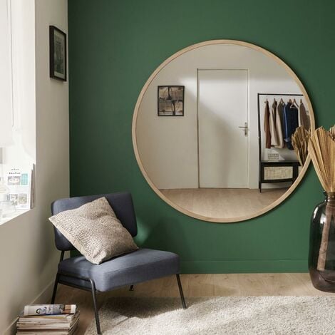 Miroir XXL en chêne rond 150cm