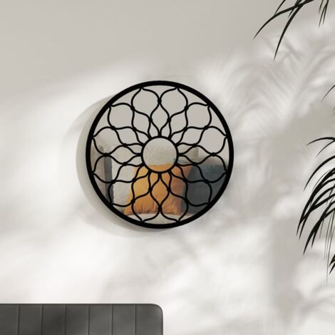 Miroir，Miroir Décoratif Noir 40x3 cm Fer pour utilisation à l'intérieur CVW98197