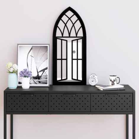 Miroir，Miroir Décoratif Noir 70x30 cm Fer pour utilisation à l'intérieur CVW57598