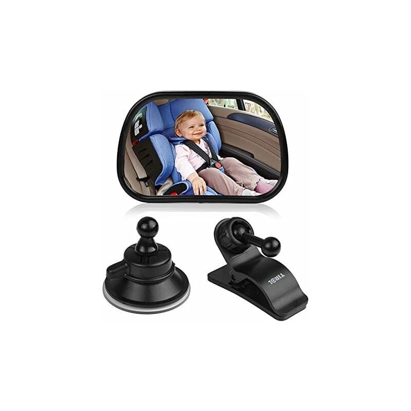Miroirs auto bébés Miroir de voiture pour siège arrière de bébé, rétroviseur de voiture plus sûr pour bébé pour voir les bébés face à l'arrière, 2