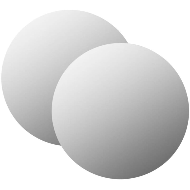 Vidaxl - Miroirs muraux 2 pcs 70 cm Rond Verre