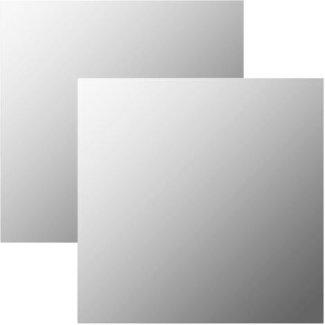 Miroirs muraux 2 pcs，Miroir Décoratif 50x50 cm Carré Verre CVW31289