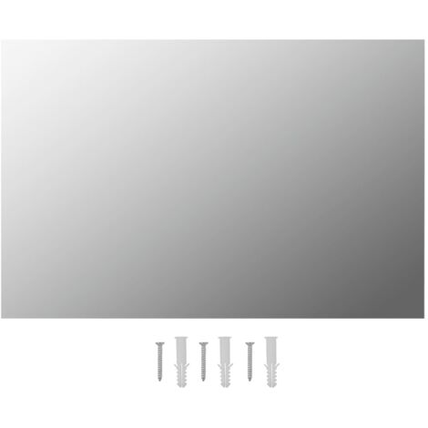 Miroirs muraux 2 pcs，Miroir Entrée Maison Salle de Bain，Décoration Miroir 60x40 cm Rectangulaire Verre700449