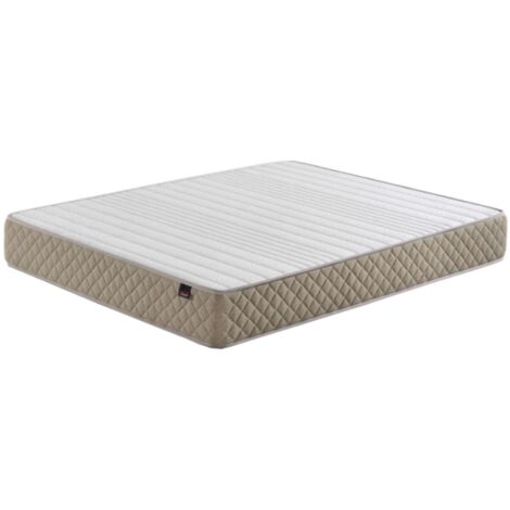 Miroytengo – Matelas mousse 90 x 190 cm – Hauteur 15-16 cm – Fermeté moyenne – Fibres naturelles antibactériennes – Système duo hiver/été