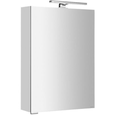 MIRRÓ miroir armoire incl. Lumière LED, 50x70x16cm, gauche/droite, blanc