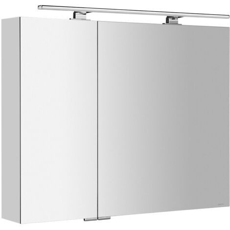 MIRRÓ miroir armoire incl. Lumière LED, 90x70x16cm, blanc