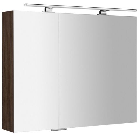 MIRRÓ miroir armoire incl. Lumière LED, 90x70x16cm, Pine Rustic