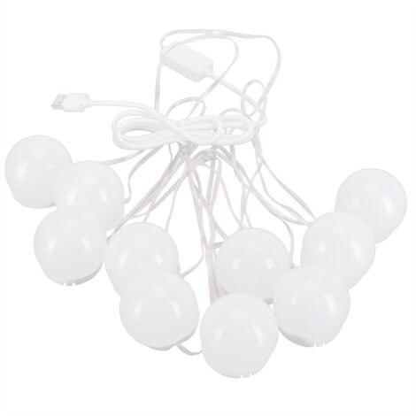 MirroLed Lumina [Premium] LED-Spiegel mit 10 USB-Lampen – ausziehbar, 3 Farben (Weiß/Warmweiß/Neutralweiß) – PC+ABS, 8 W für Badezimmer und Schminktisch