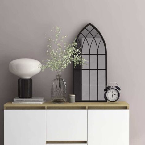 Mirror Black 70x30 cm Iron for Indoor Use vidaXL
