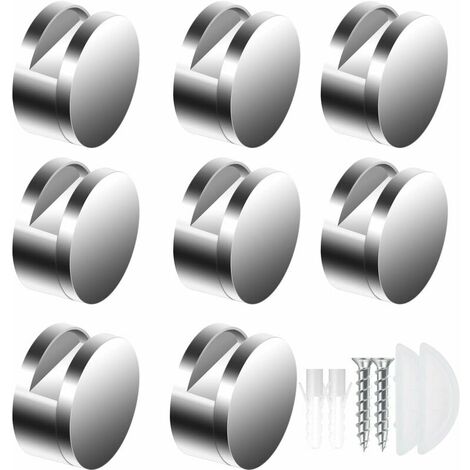 Mirror Clips Zinc Alloy Glass Shelf Bracket / For Fixing Glass Mirrors / 8 Pieces