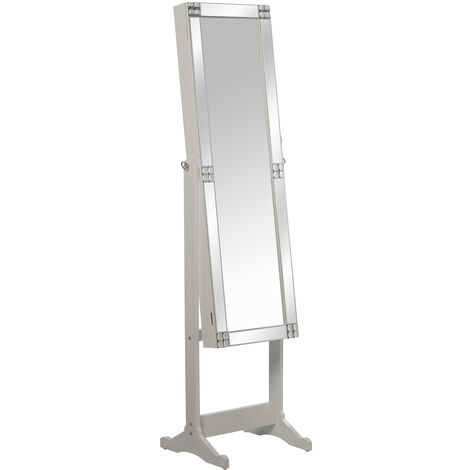 Mirror Debout-Schmuck mit weißer Holztür mit Spiegelrahmen 40.5x38x161cm-Int: 26x110 cmpour Alle Stile, um dem Haus eine Note zu verleihen