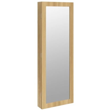 Mirror Jewellery Cabinet Wall Mounted 37.5x10x106 cm vidaXL