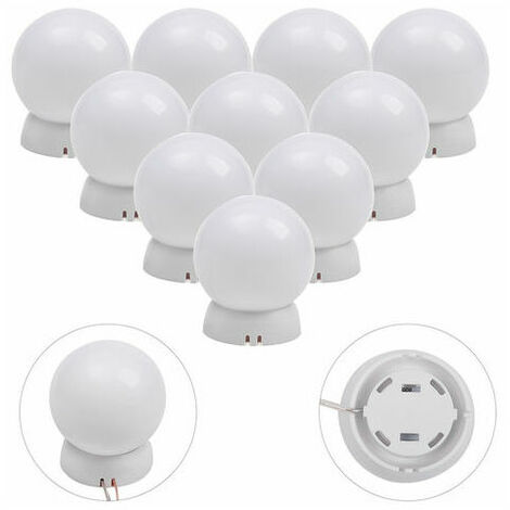 Mirror Light Hollywood Bulbs 3 Color LED Light Set 10pcs(Mirror not included)